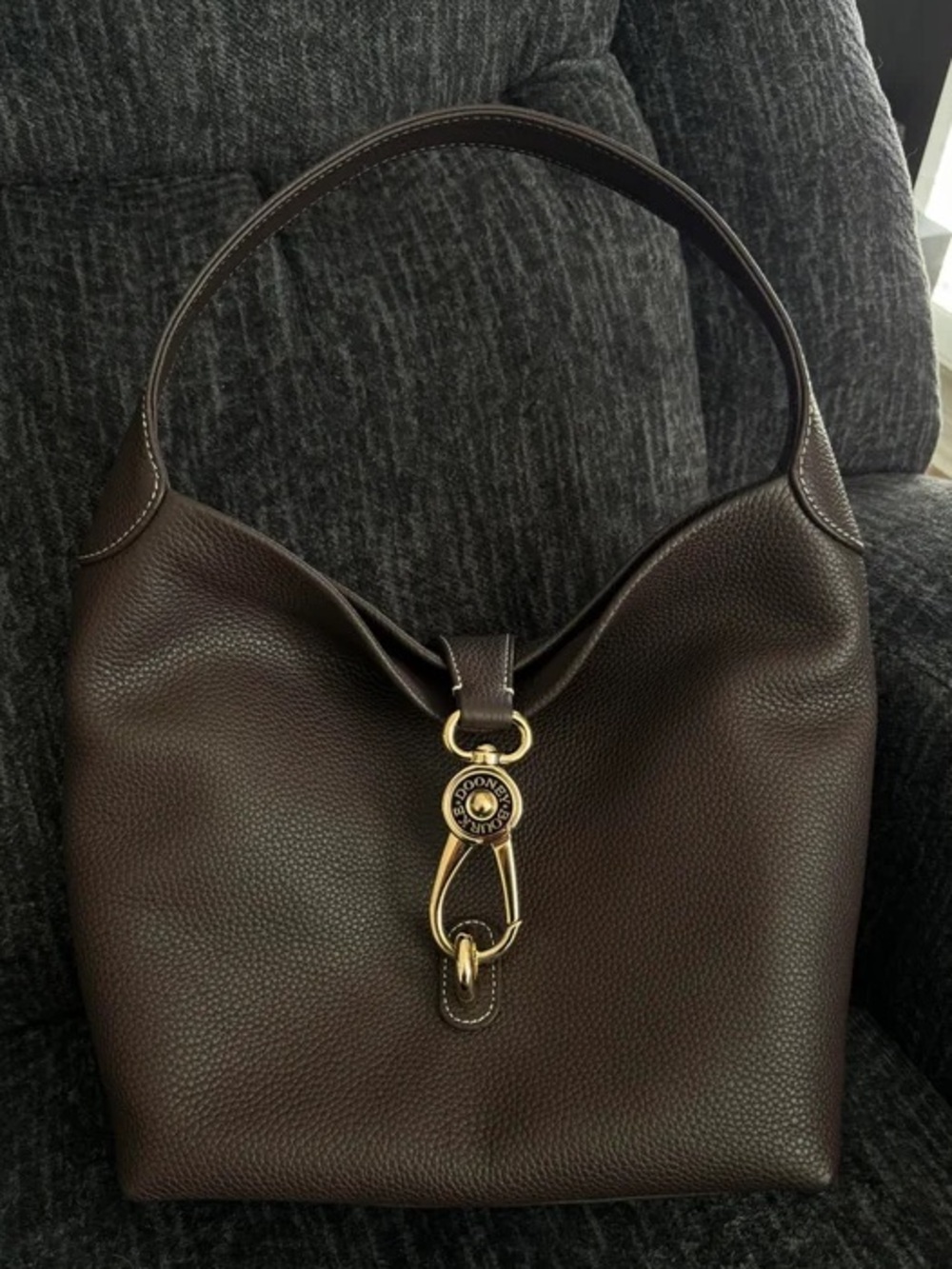 Dooney & Bourke Lucca Leather Hobo Shoulder Bag - Picture 2 of 7